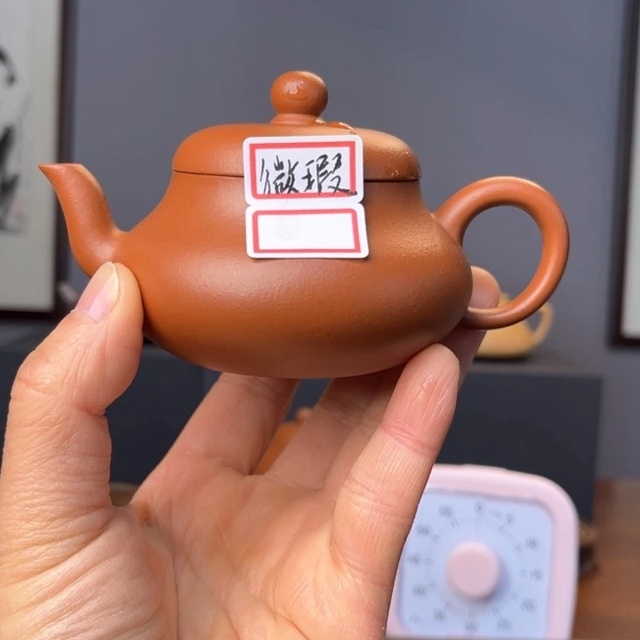 紫砂茶壶西*微瑕 君德壶 朱泥 半手工制作