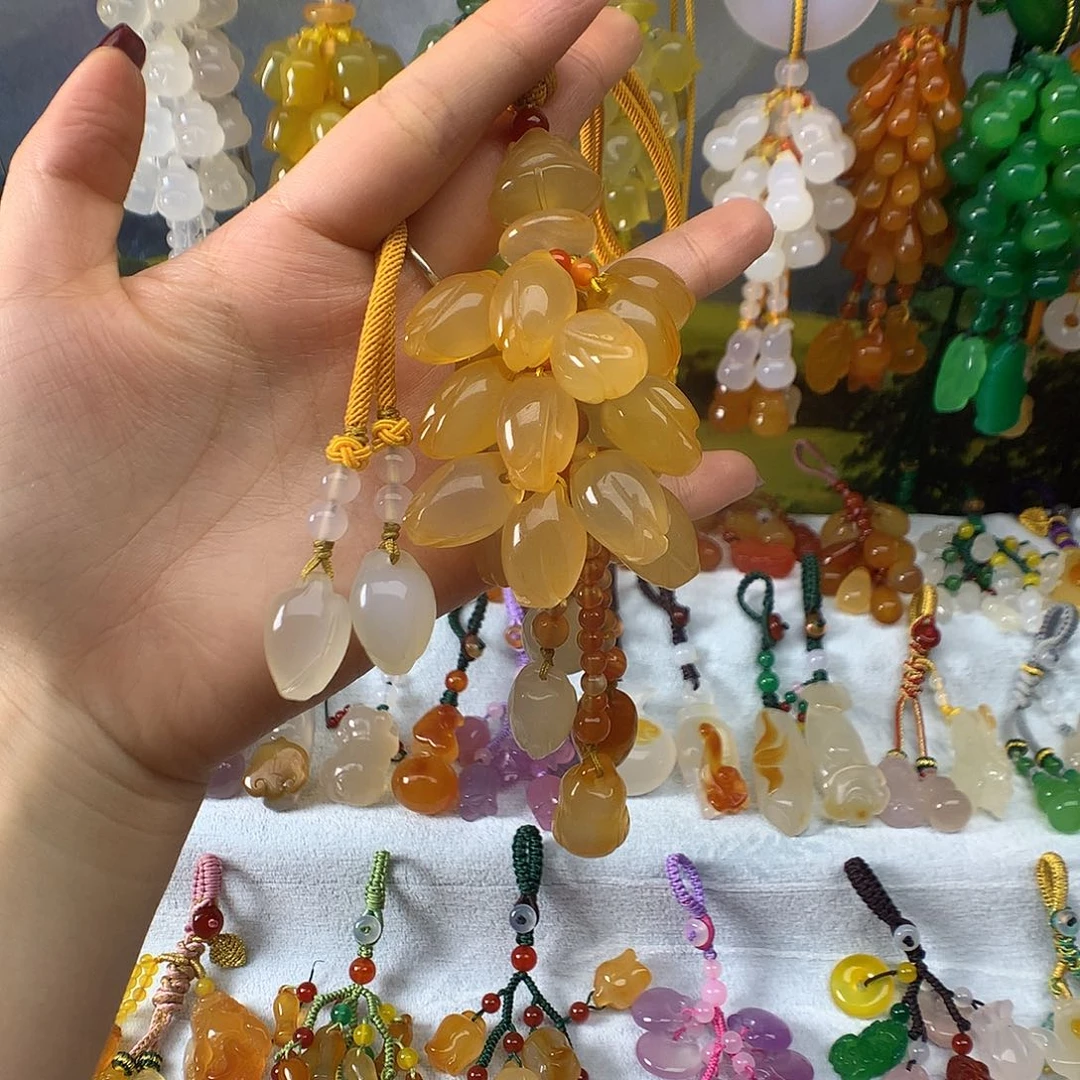 ╰***丽玛瑙/玉髓车挂未镶嵌