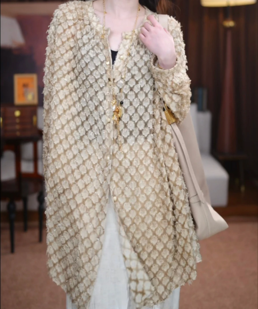 【远澈】香云纱设计时尚显瘦国风百搭宽松复古中式设计师夏季上衣