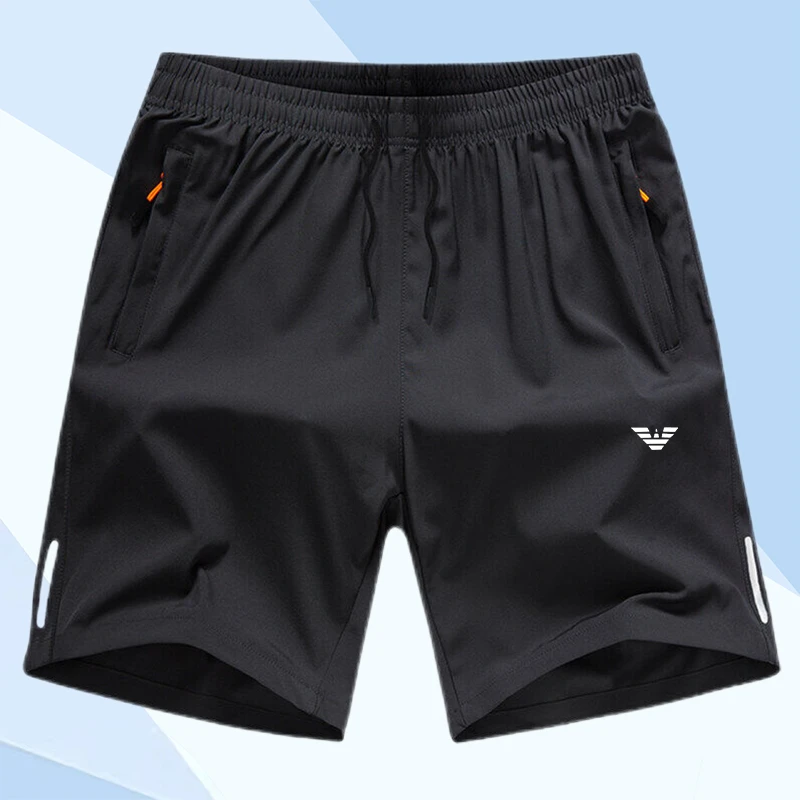 【AM】男士夏季休闲薄款短裤宽松大码透气外穿运动速干五分沙滩裤潮