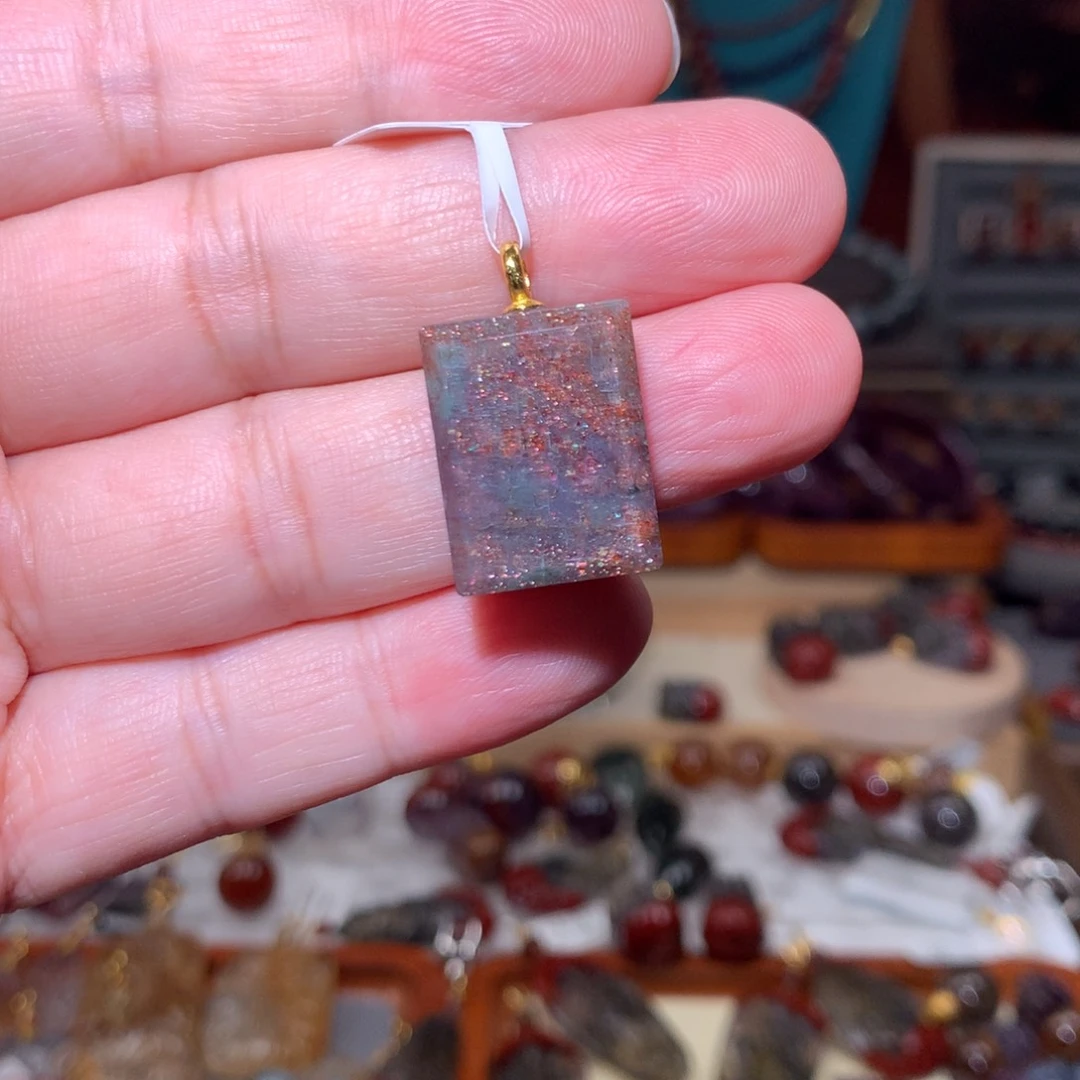 堇青石未镶嵌吊坠无事牌