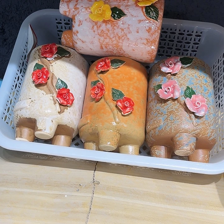 瓷片花盆多肉福利艺术品