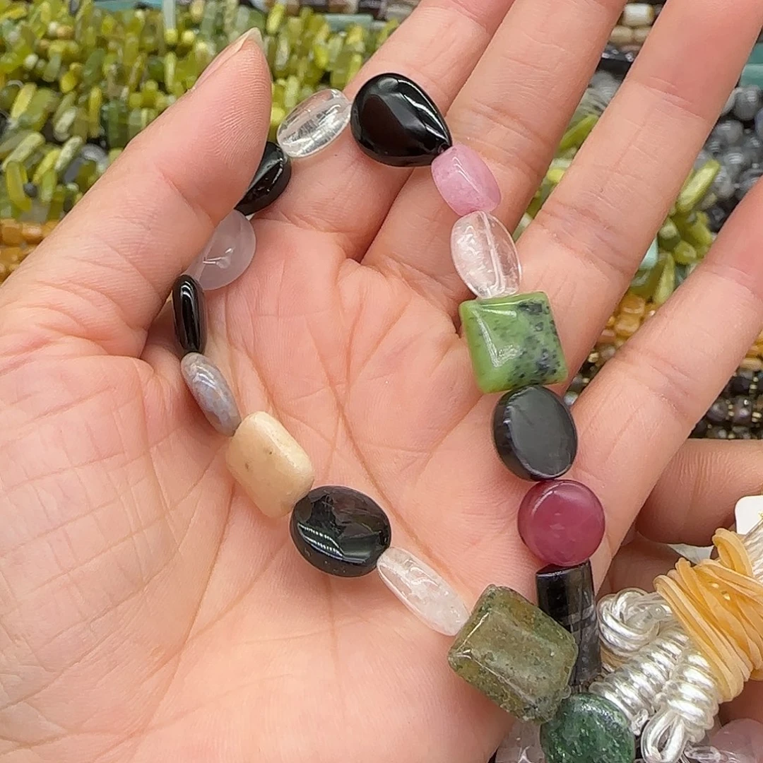 玛瑙/玉髓合金珠宝半成品多宝半条