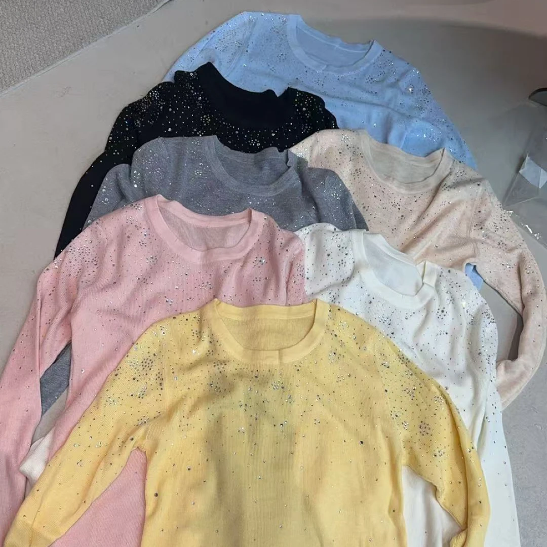 2025新款针织圆领钻衫