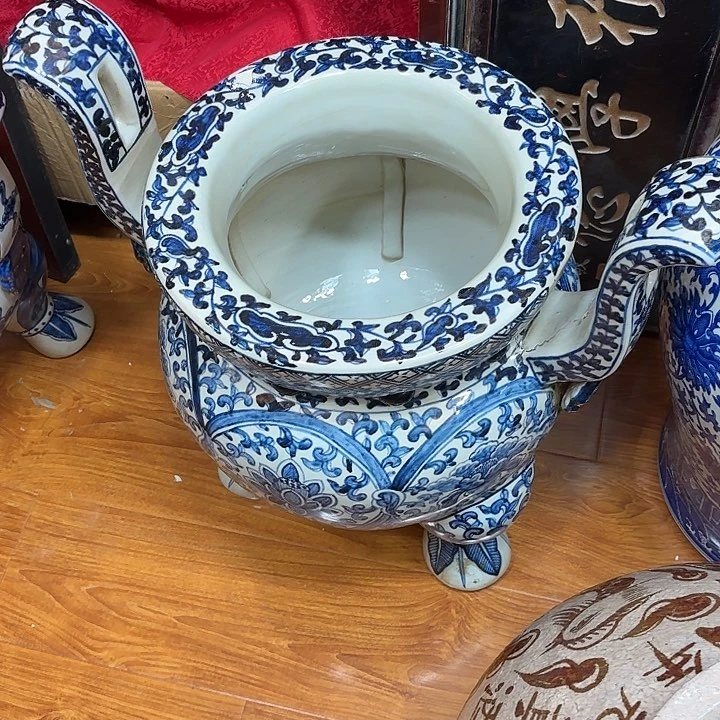 天***国陶瓷摆件不固定一件有窑裂