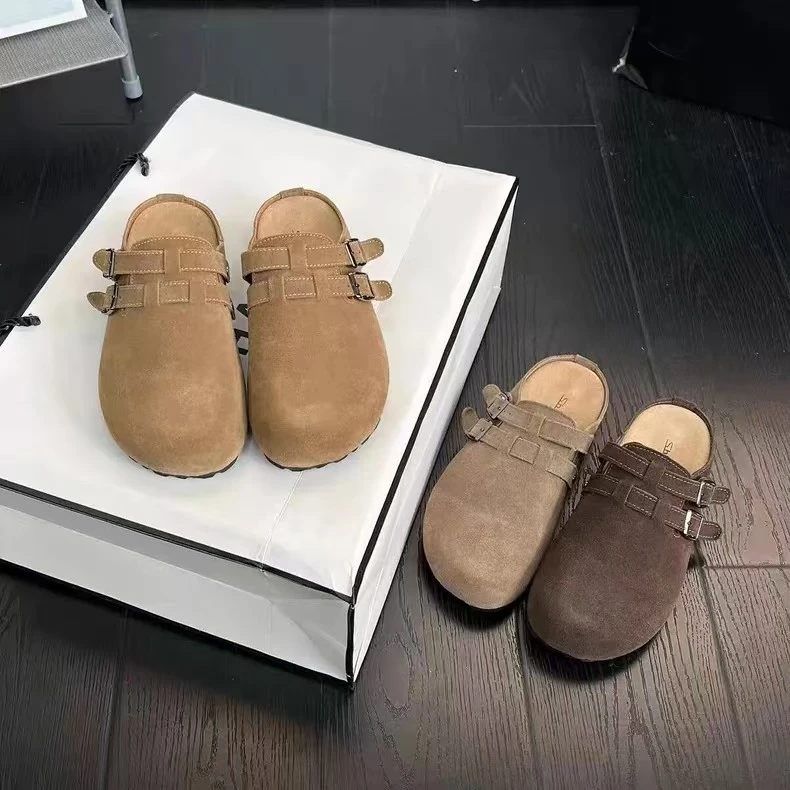复古风勃肯包头拖鞋2025春季新款时尚一脚蹬舒适便捷女鞋