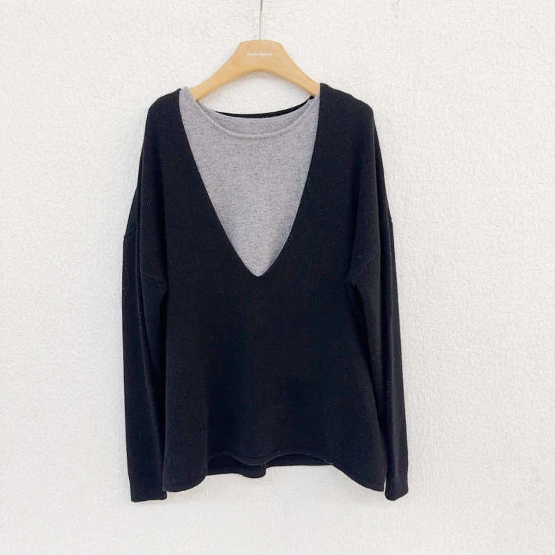 【圆圆高货】真两件套毛衣 c6688