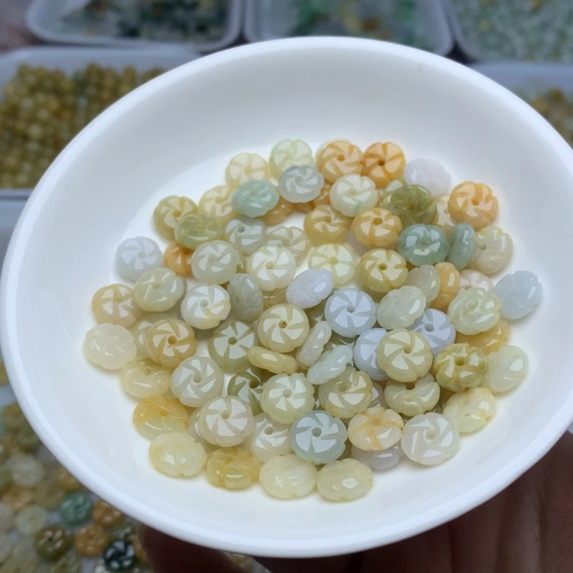 【闪购商品】翡翠手链未镶嵌卡9多宝花花30颗