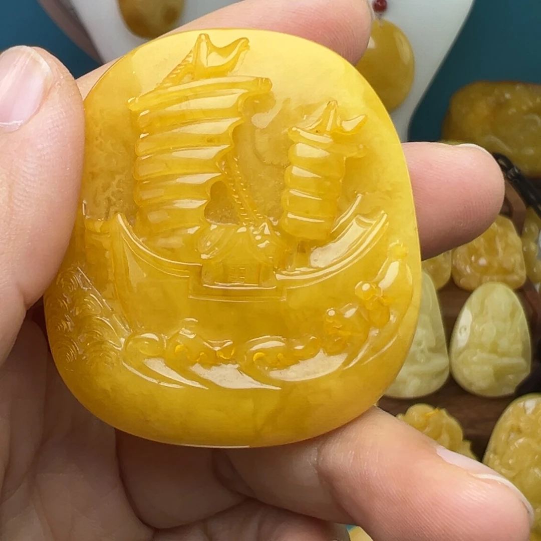 蜜蜡吊坠(不含链)未镶嵌