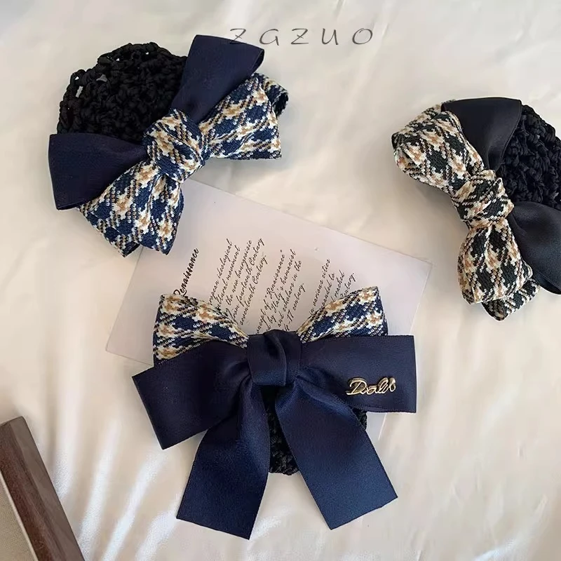 高档空姐职业头花医院护士银行营业厅工作发夹工作头花发饰发网兜