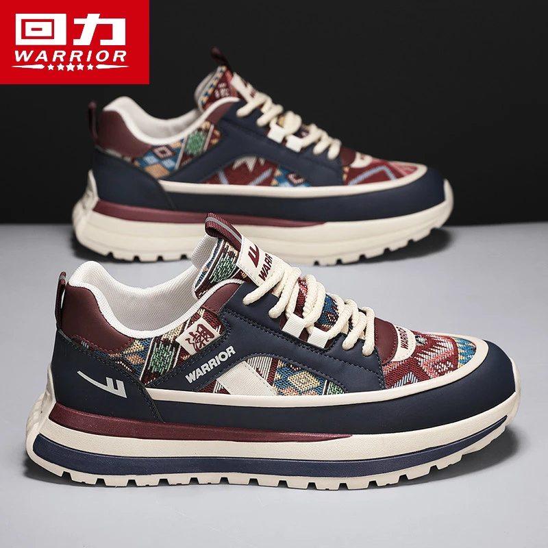 回力男鞋2025冬季新款运动跑步小众休闲板鞋防滑皮面国潮老爹潮鞋