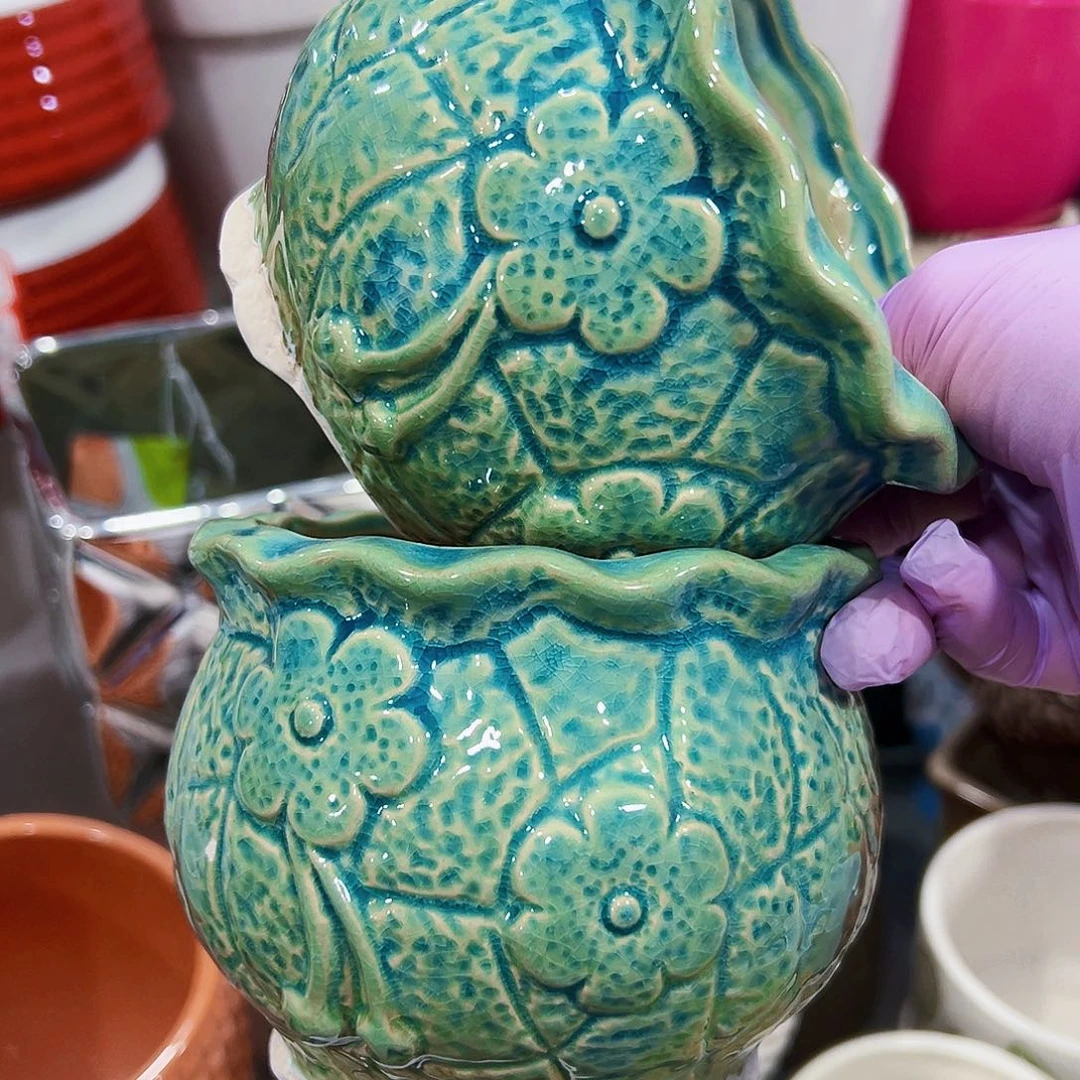 有孔外贸尾单陶瓷花盆凑单10米包邮