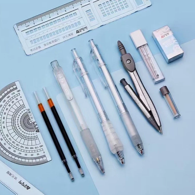 奥德美静音「简约15件套可爱创意考试套装」透明办公用品