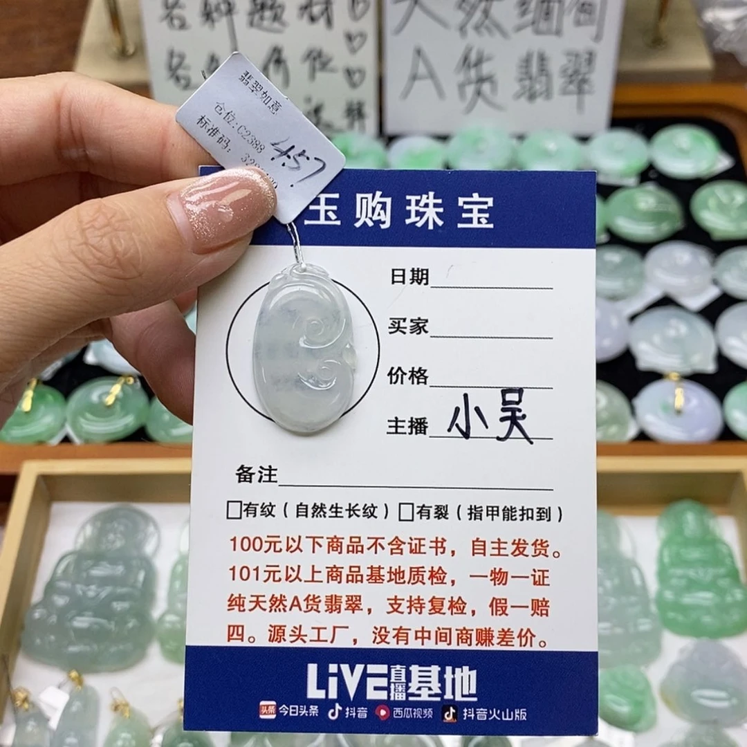 【闪购商品】翡翠颈饰未镶嵌如意