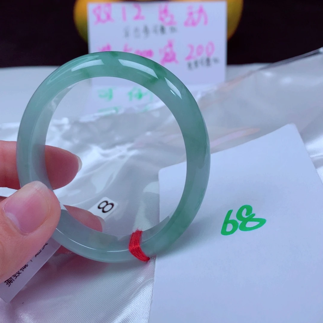 未镶嵌手镯翡翠缅甸天然A货翡翠手镯53.3贵妃