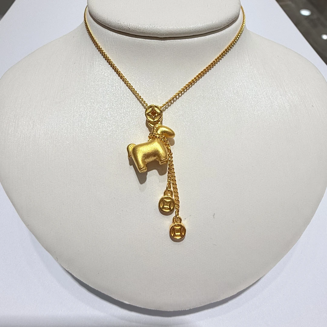 CAIBAI JEWELRY/菜百首饰YQZT足金链牌
