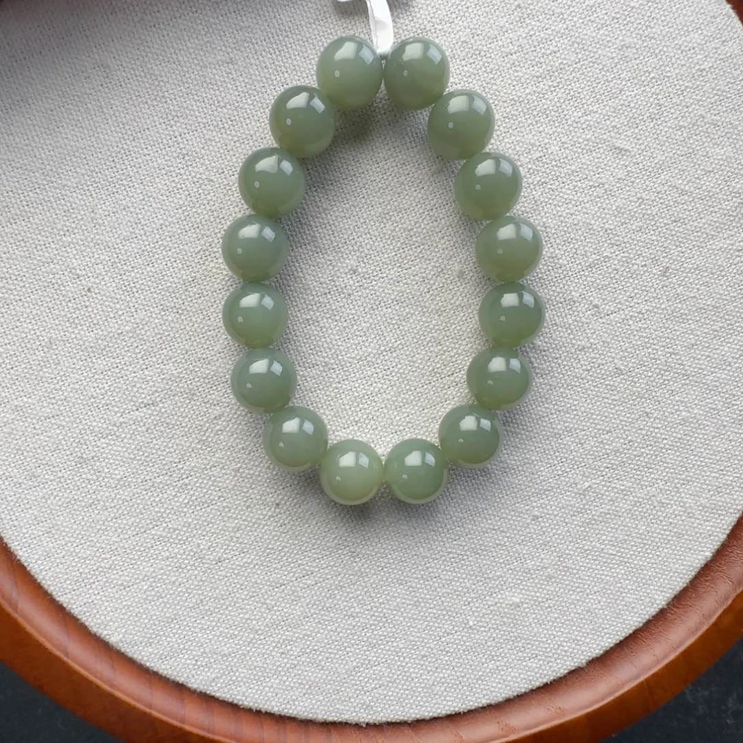 和田玉未镶嵌手链卡12且末蓝，7