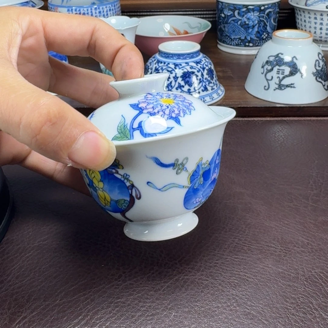 老***皮瓷片当代景德镇陶瓷手绘茶具