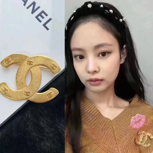 95新 Chanel/香奈儿 Chanel vintage香奈儿中古双c胸针