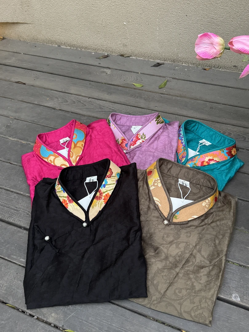 LaMuL-Z | 2025春夏新品 藏式五色领边刺绣设计亲肤百搭显白衬衣