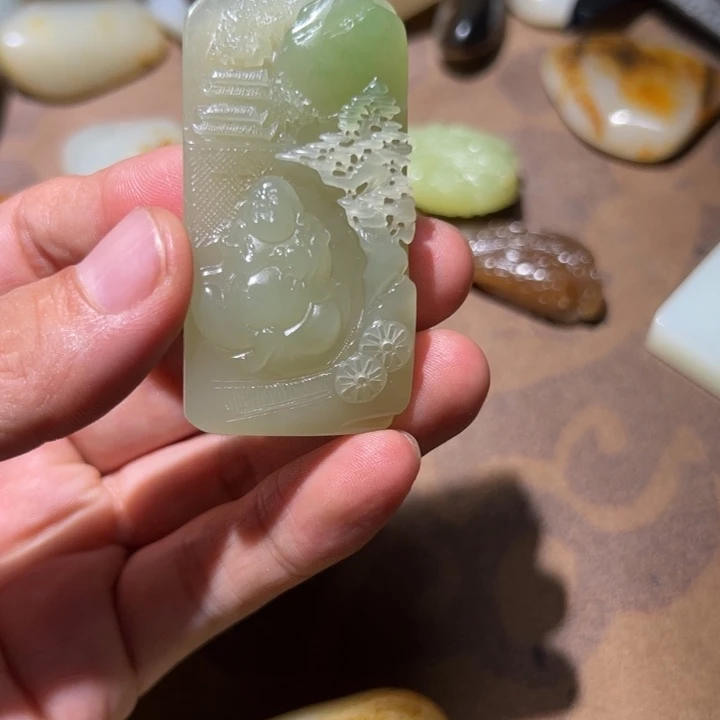 和田玉（糖玉）未镶嵌车挂叫****了