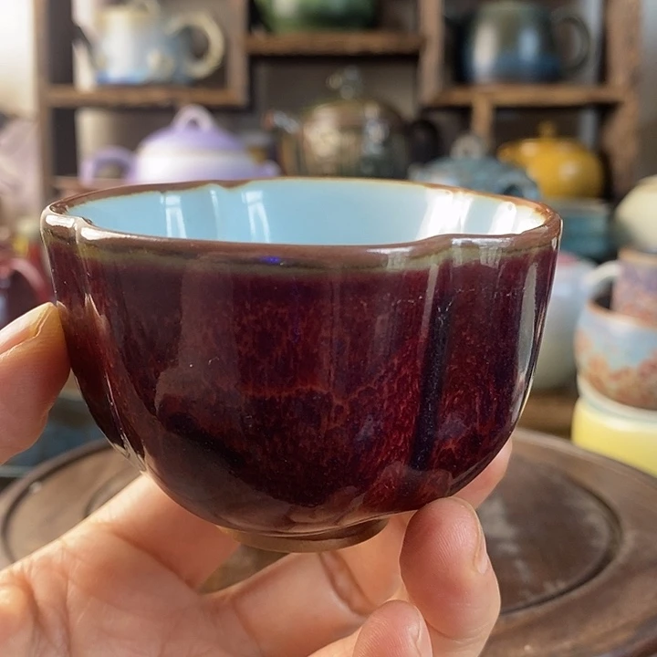 凤*桐中国神后钧瓷茶具瑕疵处理