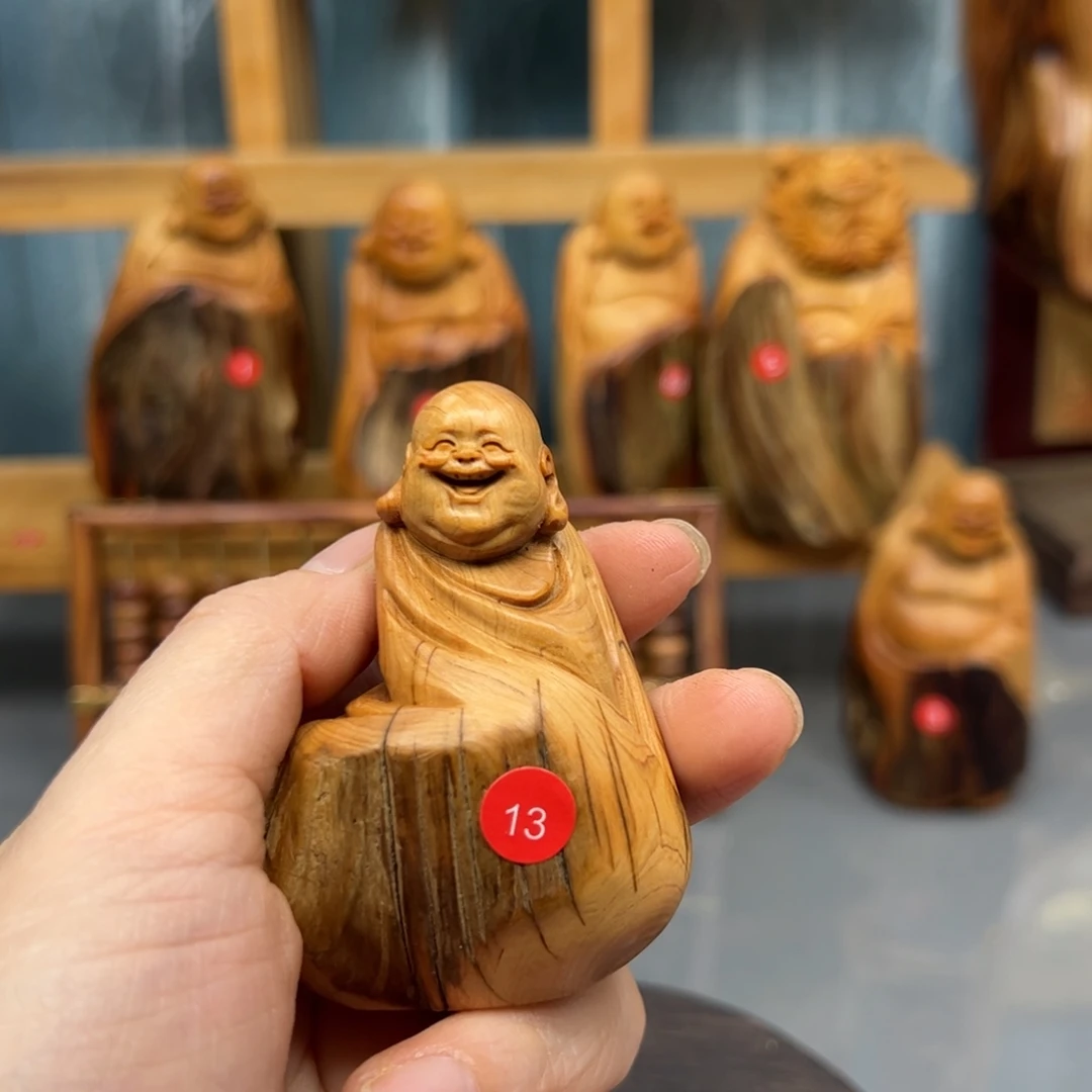二***里木崖柏木摆件手把件，