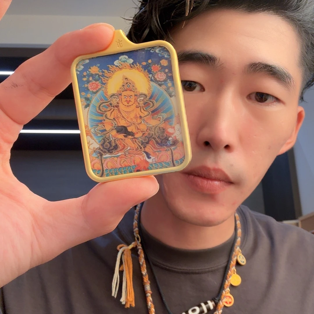 尧***珧吊坠金刚菩提黄彩加绳