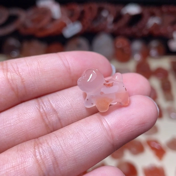 南红玛瑙溜达猫通孔未镶嵌1276