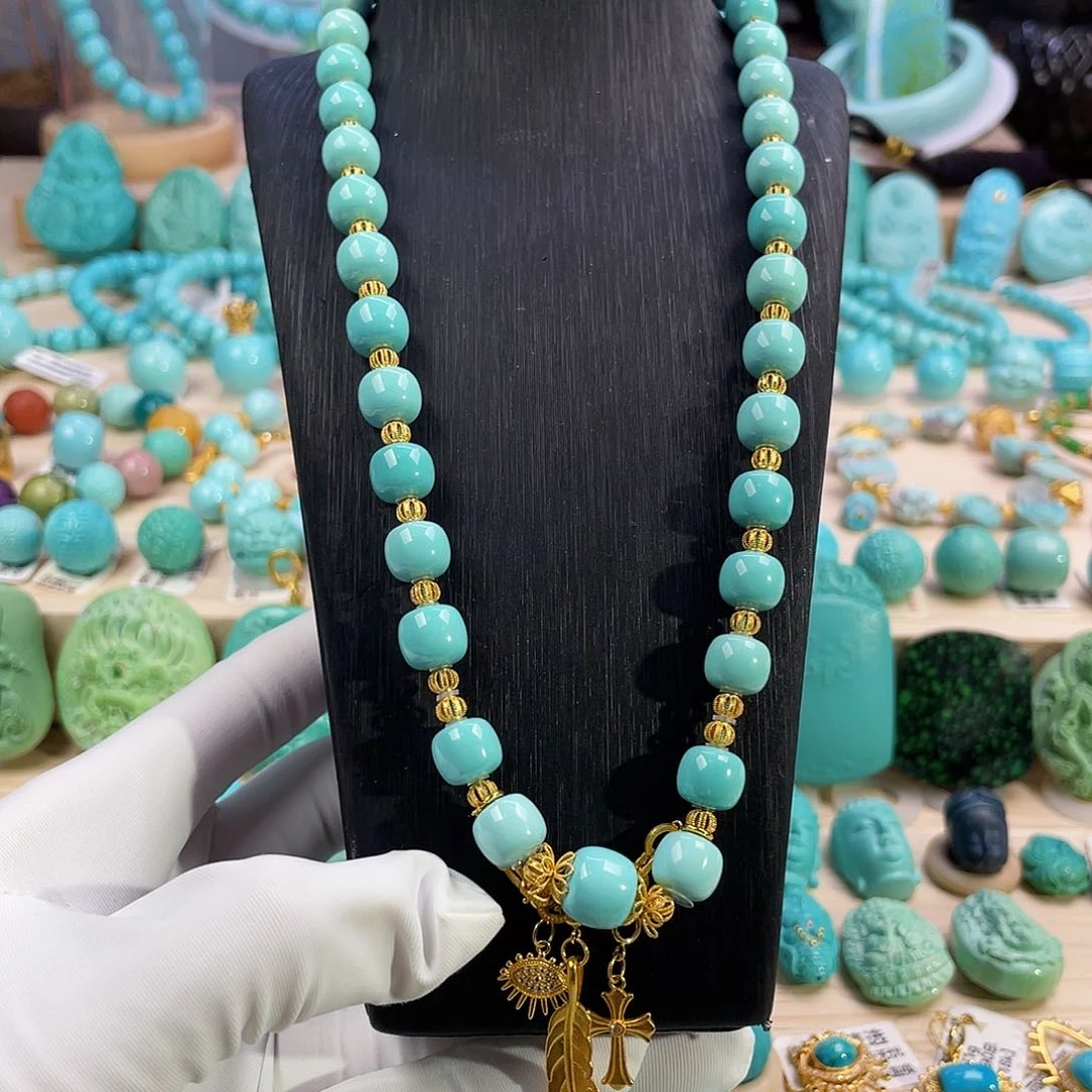 绿松石珠宝奇石18K金镶嵌M****n