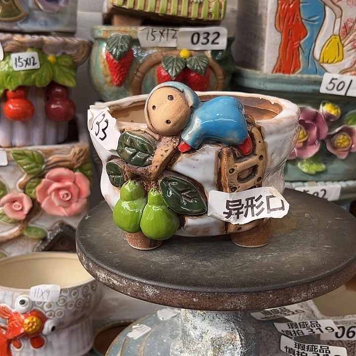 粗陶材质多肉花盆