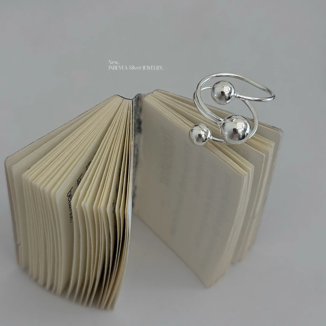 925银戒指 光球戒指 细版 32356