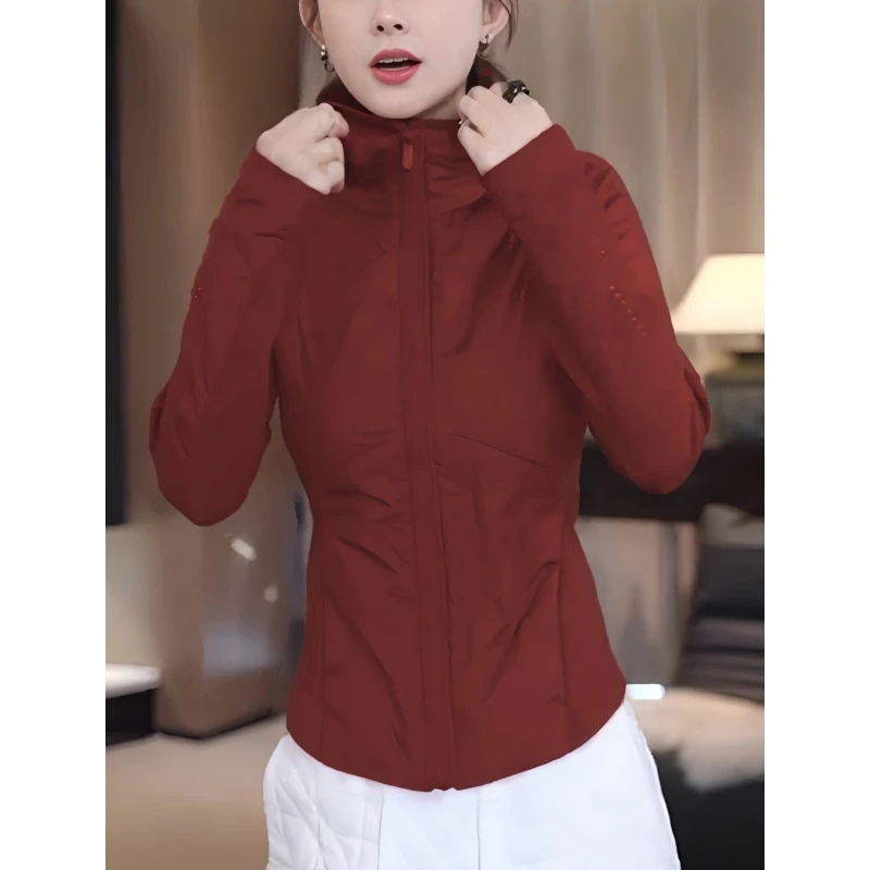 小众炸街高级感女装~2-300斤大码流行潮流时尚修身夹棉冲锋衣外套