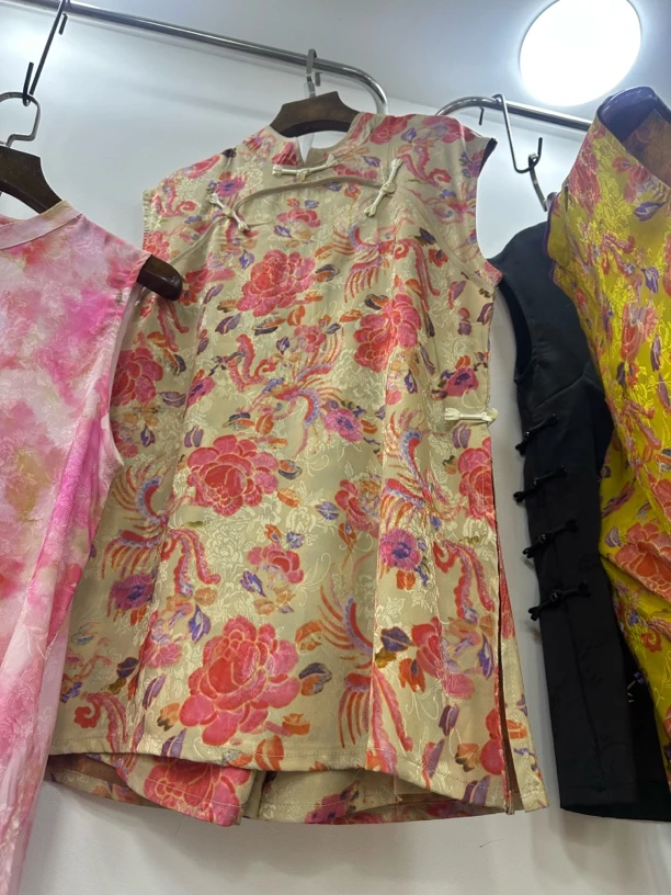 新款爆款新中式女装时尚坎袖短裤套装2025新款夏季女装新中式