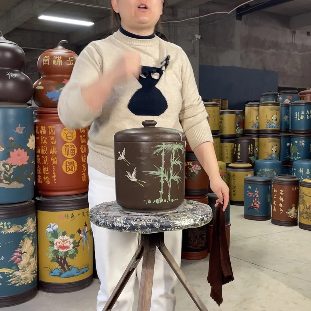 宜兴原矿紫砂茶叶罐