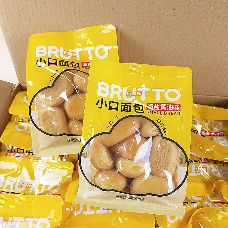 布鲁托小口面包海盐黄油味夹心面包一口一个奶香味小面包儿童零食