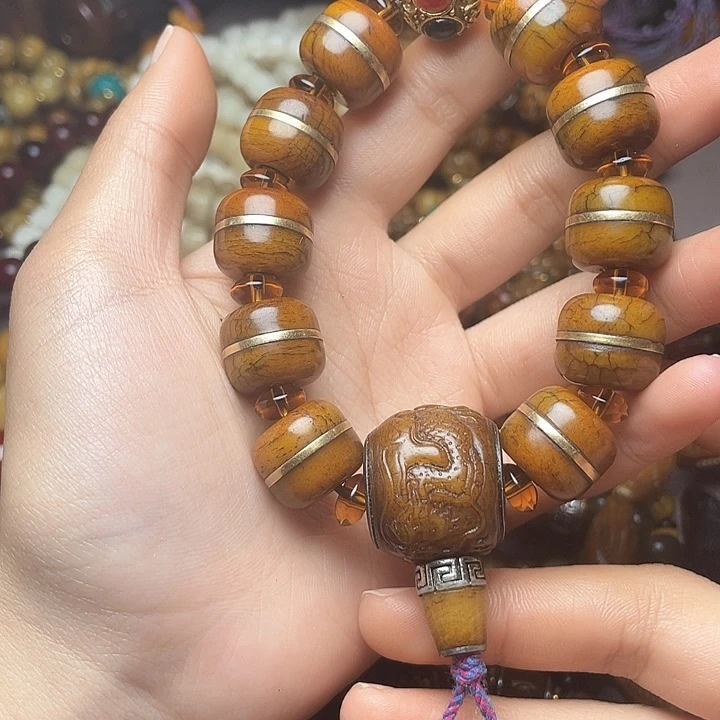 牛骨手串/手链牦牛骨汉堡珠卡16