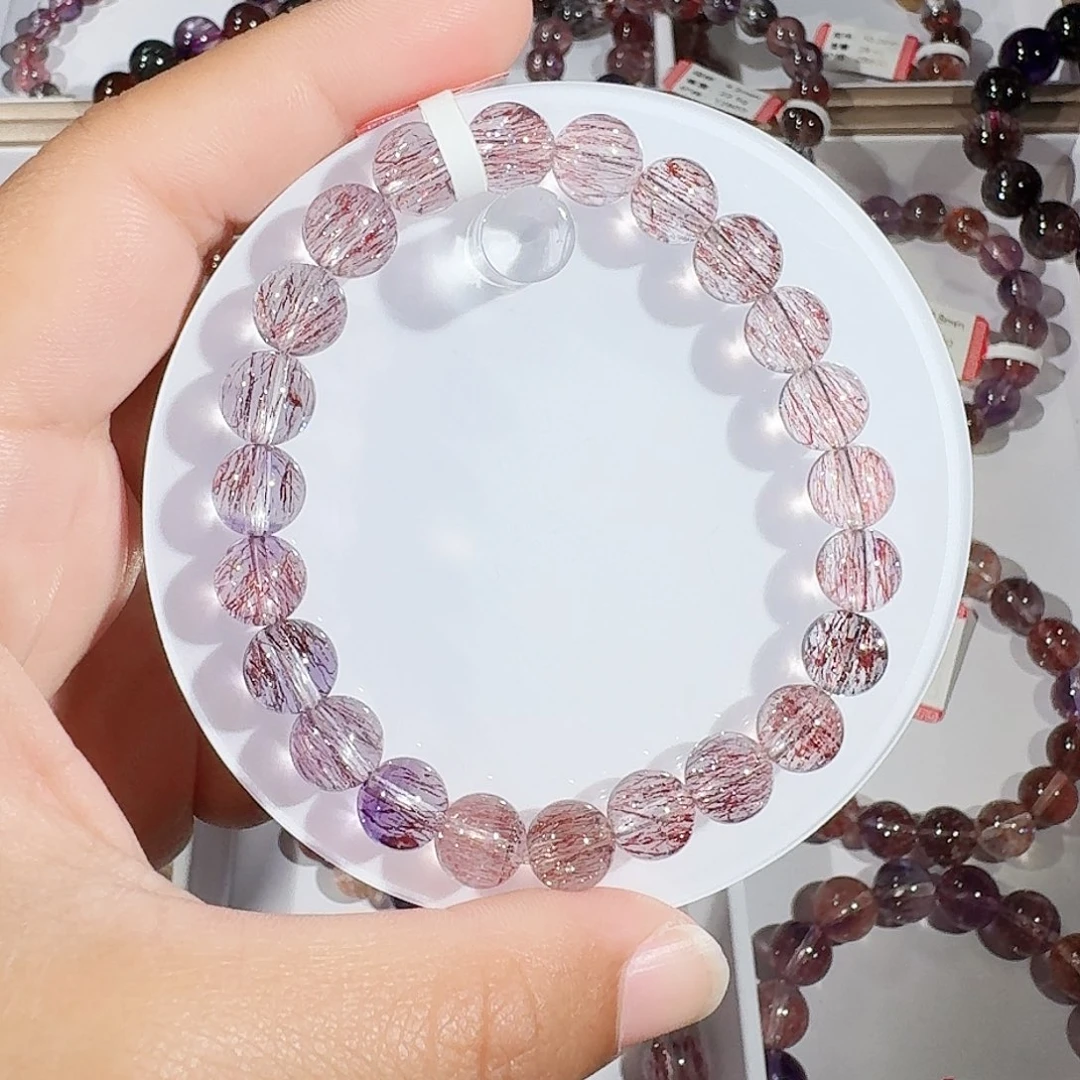 未镶嵌手链水晶8.3mm渐变仙女超七手串