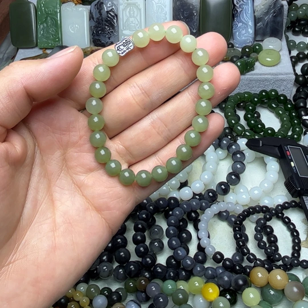 和田玉未镶嵌手链