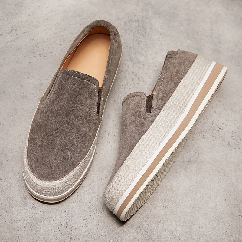 Louis Fordea/路易弗狄男士休闲皮鞋男鞋高端厚底轻奢男鞋乐福鞋