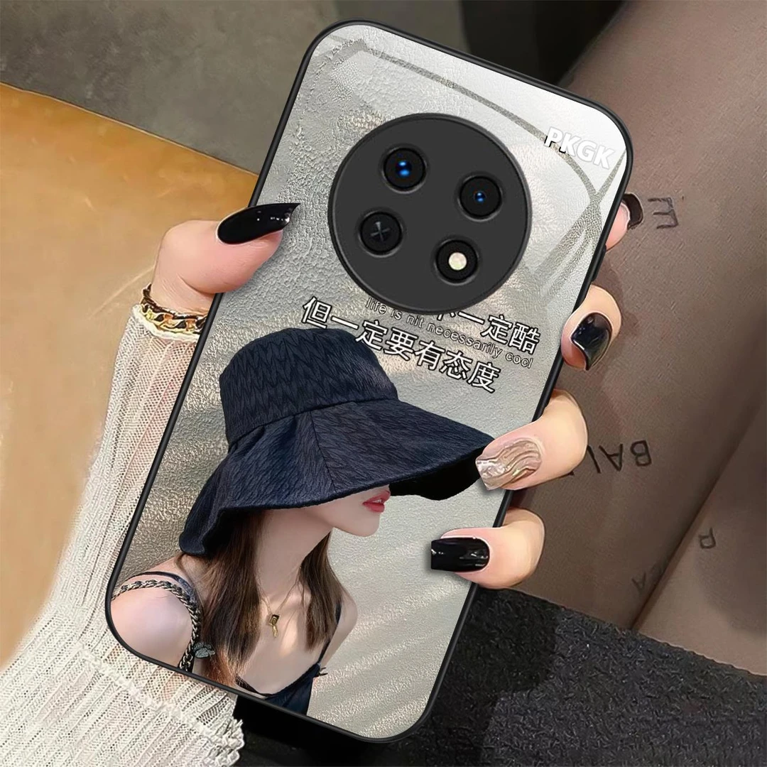 适用【华为畅享60X】生活态度液态玻璃手机壳 超薄防摔刮 优雅时