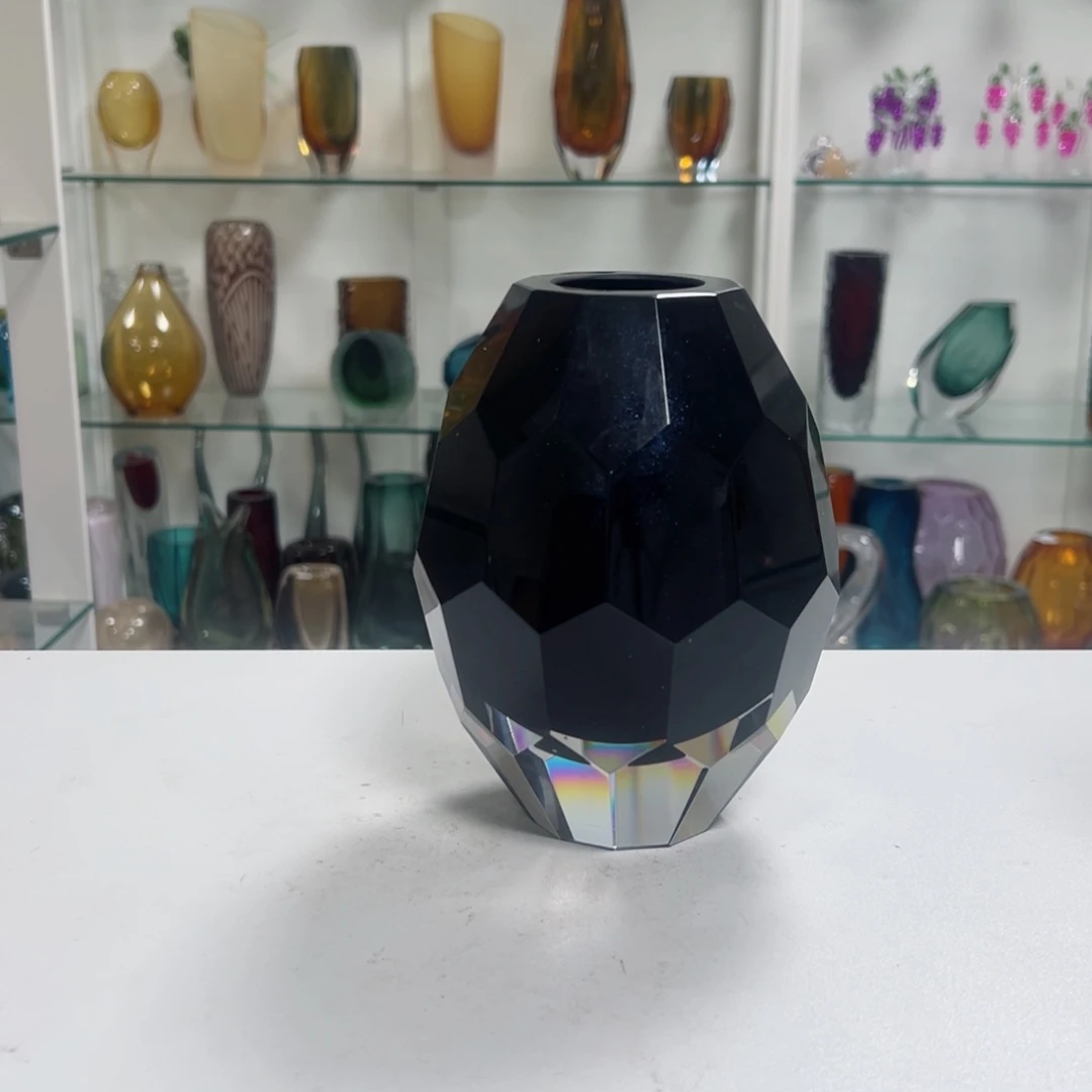 幻彩琉璃花瓶花器纯手工制品高度16