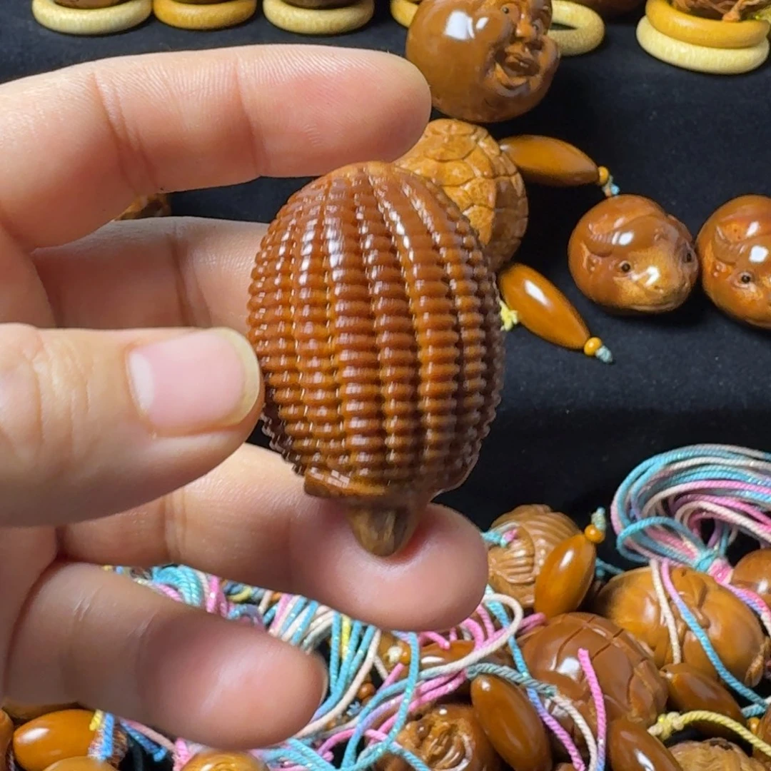 把件橄榄核玉米单颗