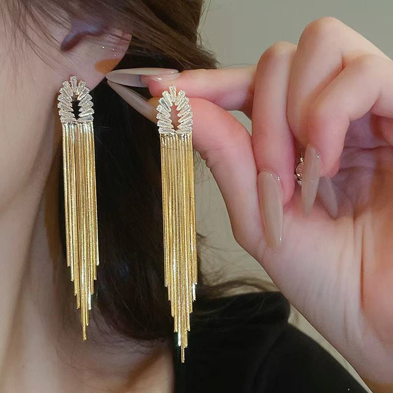 铜合金耳饰 【Q158】冷淡风金属个性耳环气质时尚耳钉高级复古耳环