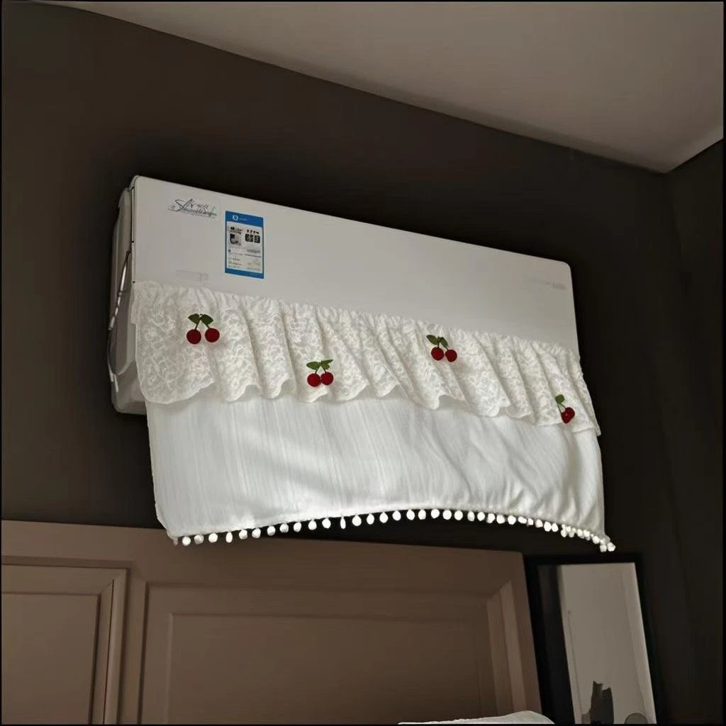 防直吹空调挡风帘夏季新款双层网纱母婴幼儿卧室防冷风神器通用HR