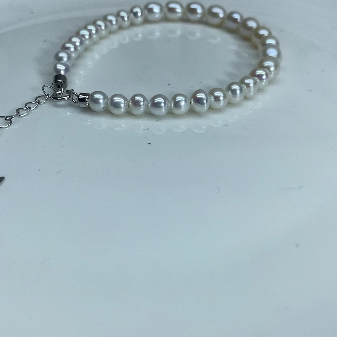 淡水珍珠手链银S925镶嵌