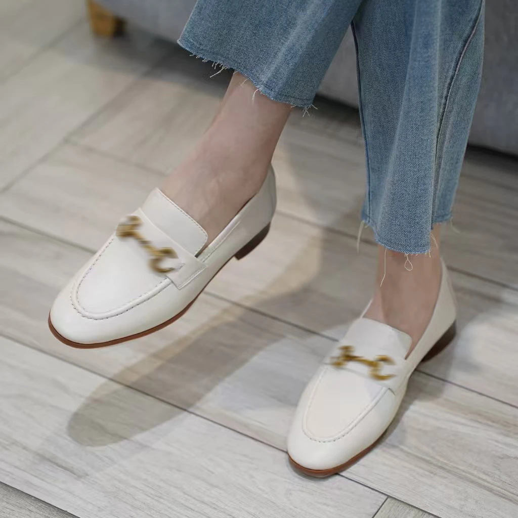 壹家25201款2.5公分百搭软糯舒适小羊皮经典乐福鞋34-40码，bb04款