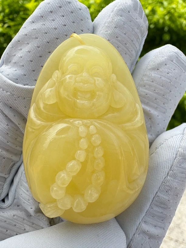 假一赔十，天然琥珀蜜蜡，蜜蜡吊坠，蜜蜡佛公，号2  多样性发