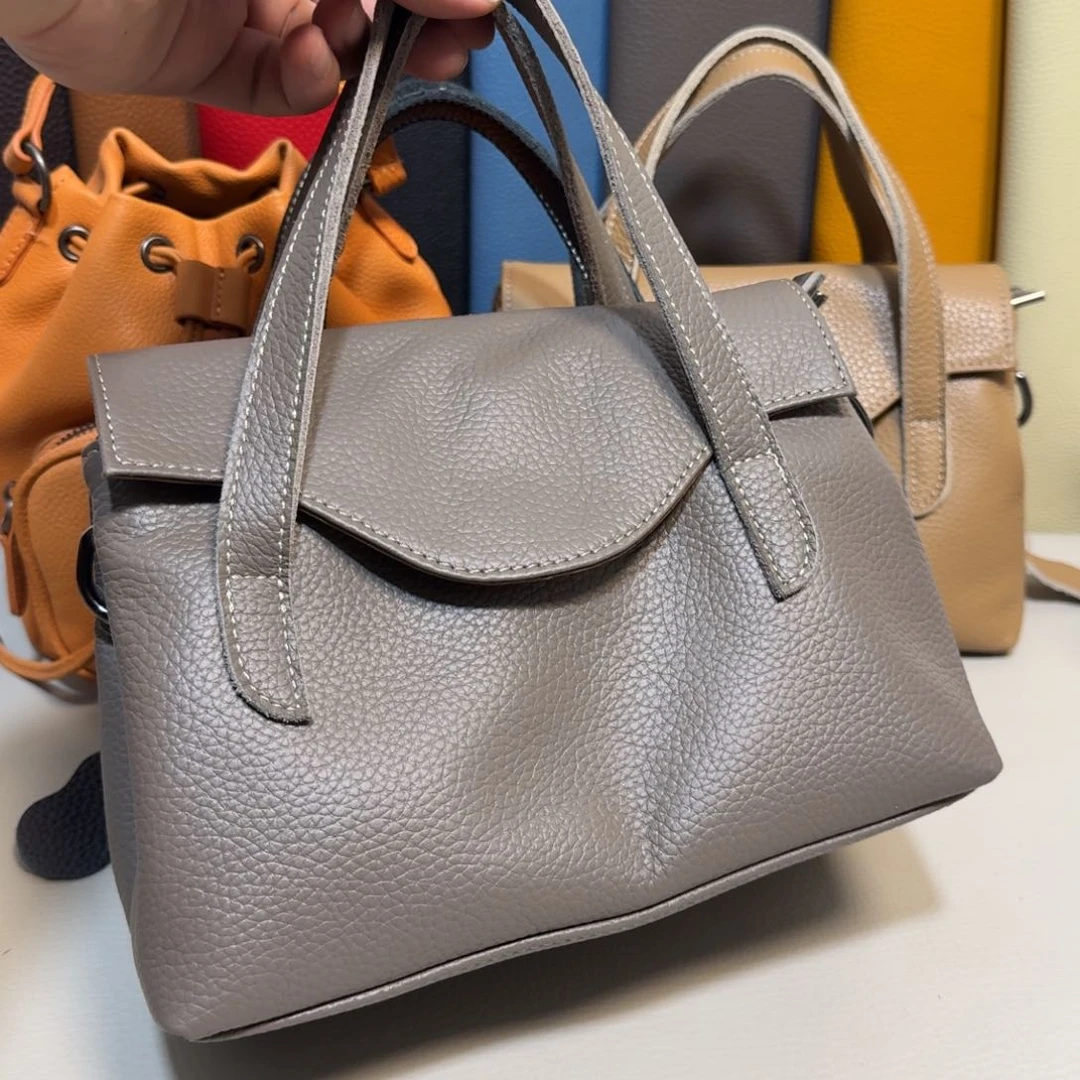 头层牛皮灰色真皮