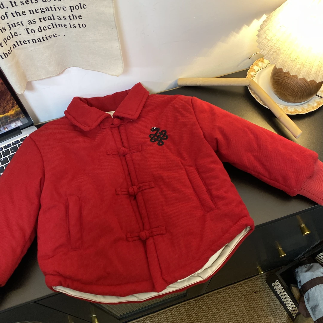 2303时尚潮流百搭洋气流行秋冬男女童加棉拜年服